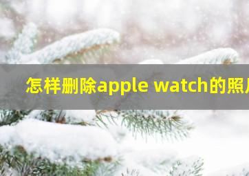 怎样删除apple watch的照片